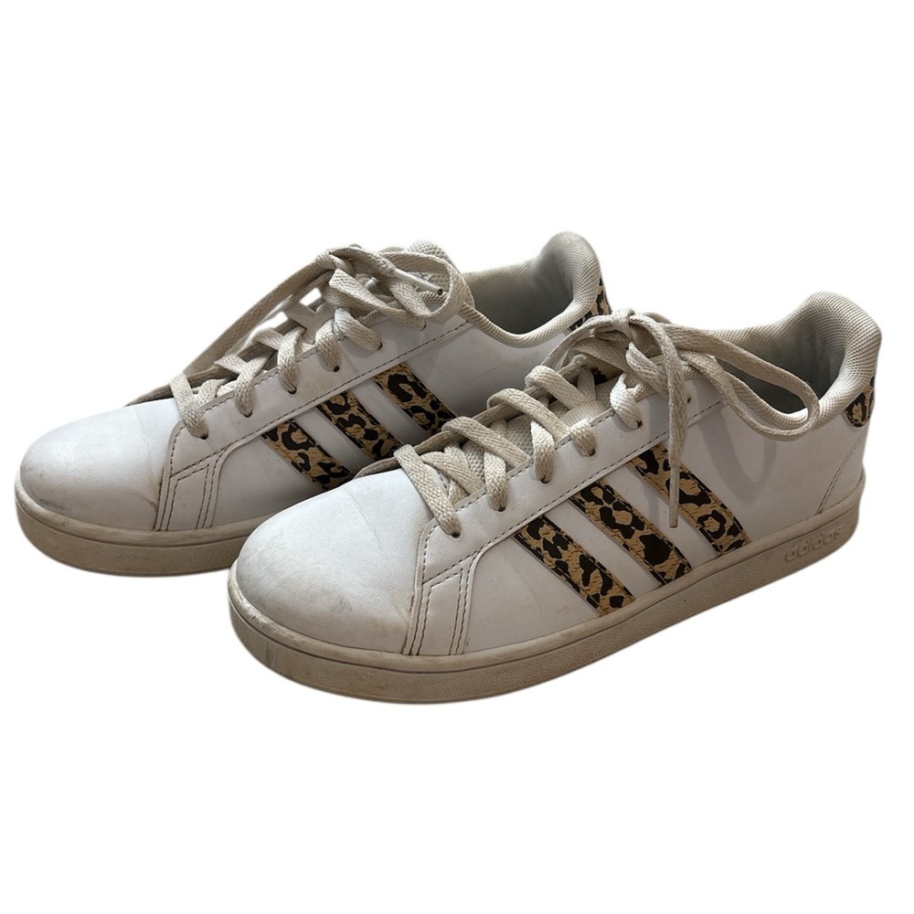 Adidas Grand Court Leopard Print Sneakers – Youth 4 / Women’s 5.5